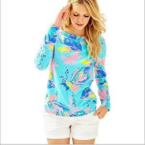 Lilly Pulitzer - Jojo top Shorely Blue Sandstorm